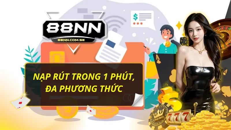 Dịch vụ nạp/ rút tiền an toàn, nhanh chóng qua nhiều cách 